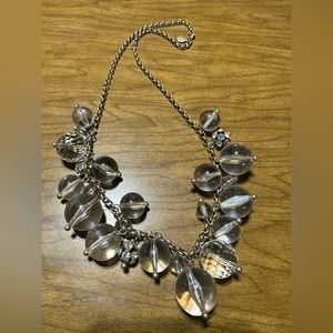 J crew glass bubble necklace gold tone